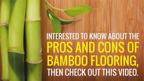 fossilized bamboo flooring pros and cons
